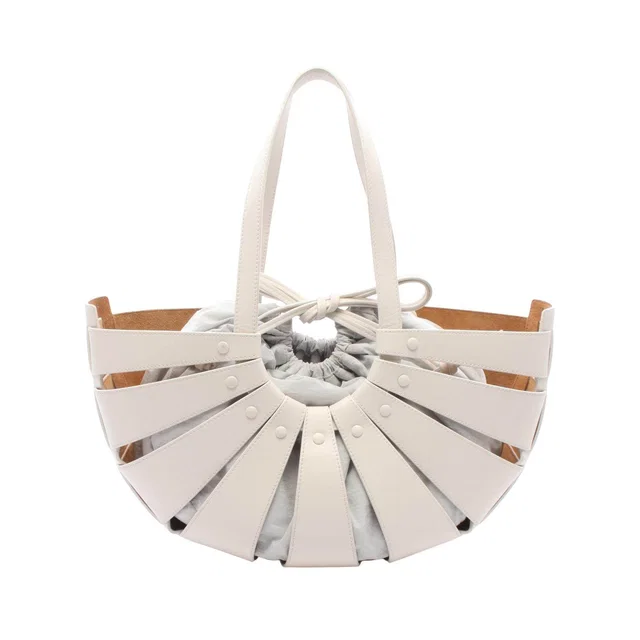 Bottega Veneta The Shell Leather Shoulder Bag in Leather from LuxUness