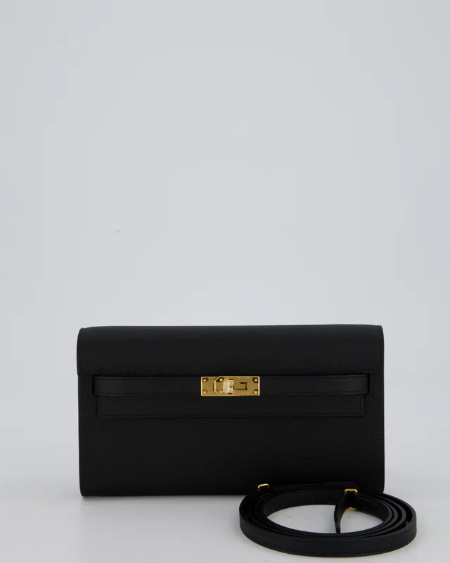Hermès Kelly To Go Bag in Black Epsom leather from Sellier
