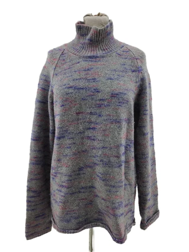 Jil Sander Roll neck sweater grey Size: L in Grey Wool from Oxfam Online Shop
