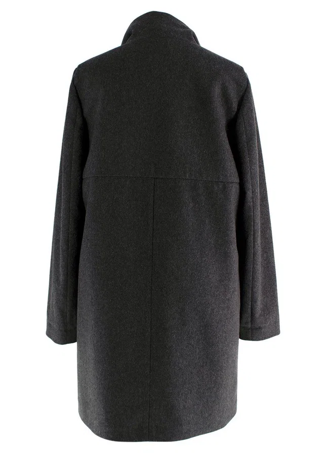 Brunello Cucinelli Grey Double Layer Coat With Detachable Waistcoat in Grey Cashmere from HEWI