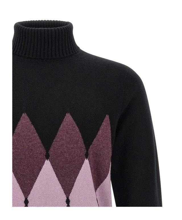Ballantyne Diamond Intarsia Turtleneck Sweater, photo 3 of 4 from SENSER