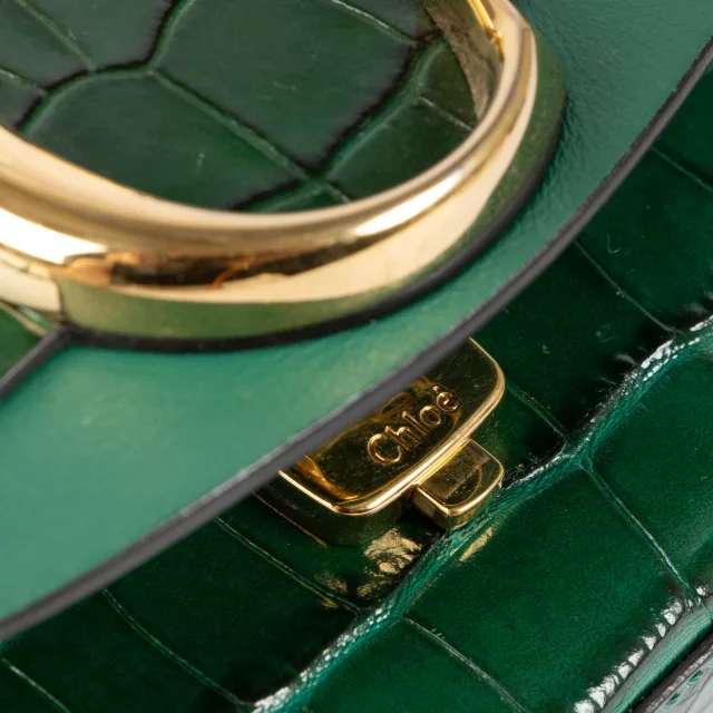 Chloé Green Croco Embossed C-Mini Bag in Green Leather from Labellov, photo 7 of 8