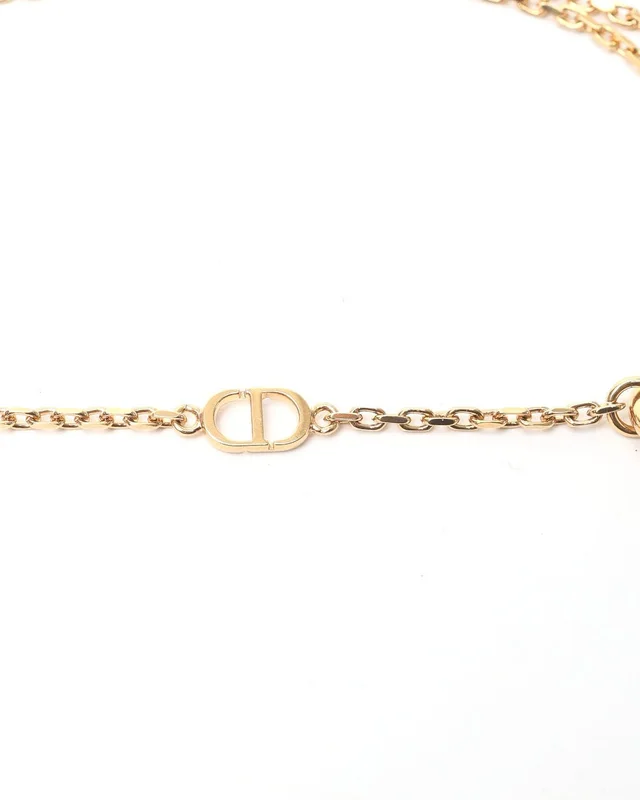 Dior Petit CD Rhinestone Necklace in Resin from A Retro Tale, photo 8 of 10