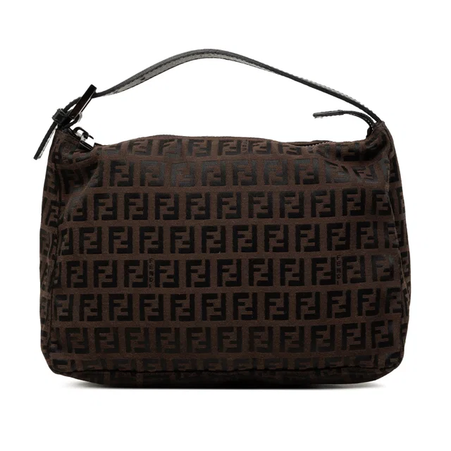 Brown Fendi Zucchino Canvas Handbag in Brown Canvas from Designer Revival
