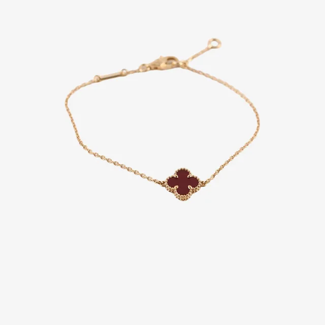Van Cleef & Arpels Sweet Alhambra Carnelian Bracelet from The Purse Affair