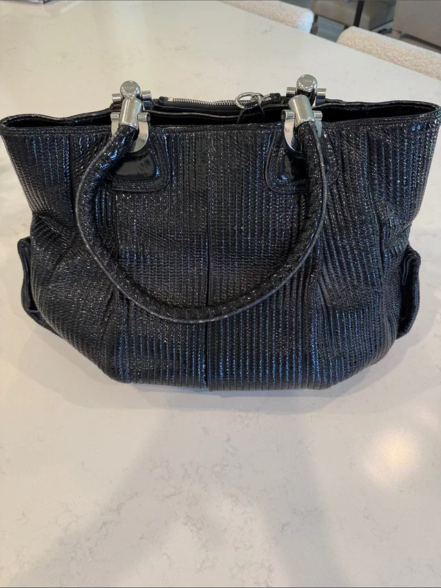 Chloé Heloise Black Patent Leather Shoulder Bag-Vintage Circa 2006 Nyc in black|gray|silver Patent leather from Poshmark
