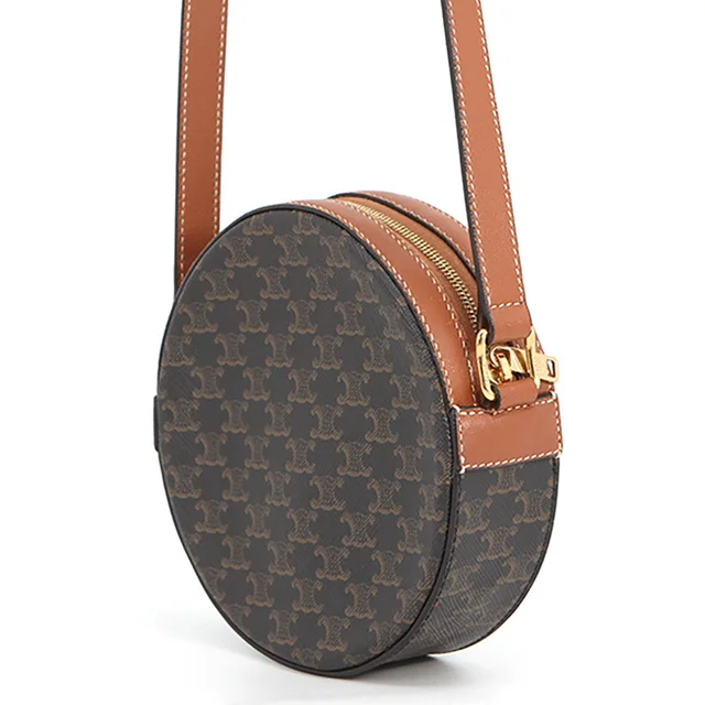 Celine Triomphe Shoulder Bag Brown PVC Leather in Brown Leather from GALLERY RARE, photo 2 of 2