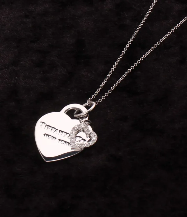 Necklace 18K Diamond Return to Tiffany Heart Tag Ginza from The Reluxe
