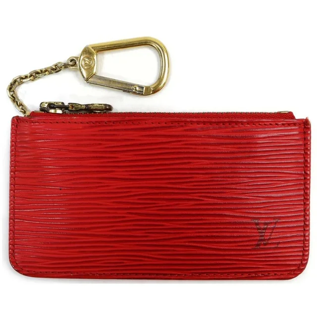 Louis Vuitton Red Epi Leather Key Pouch Pochette Cles Keychain in Red Leather from Bagriculture