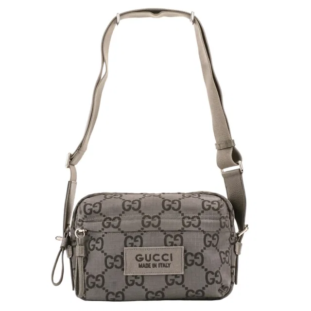 Gucci Econylon GG Polyester Shoulder Bag Gray in Grey from The Reluxe