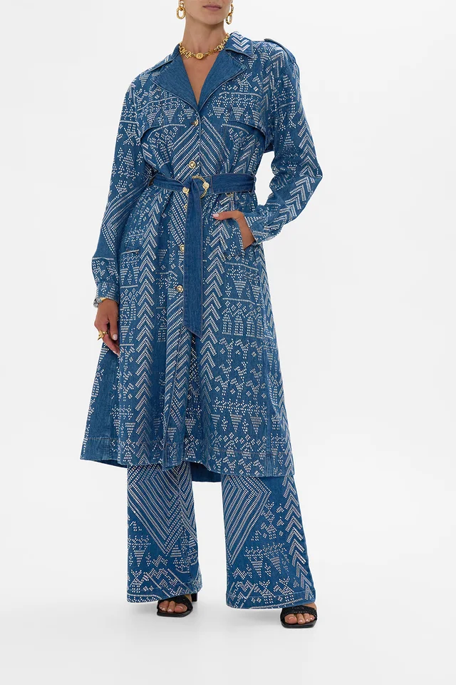Camilla eBoutique DESERT REIGN LONGLINE BELTED TRENCH COAT DENIM from CAMILLA, photo 1 of 1