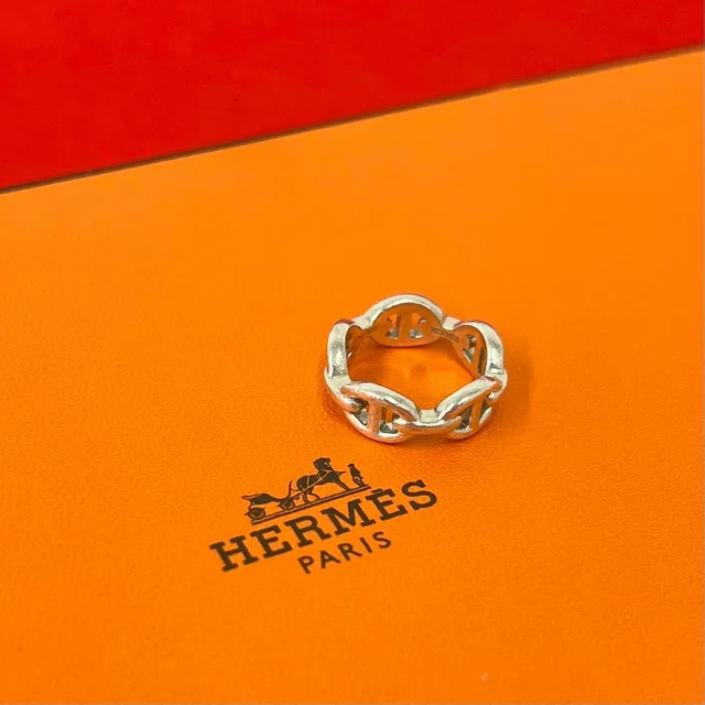 Hermès Enchainee Ring 925 Sterling Silver in Silver from The Reluxe