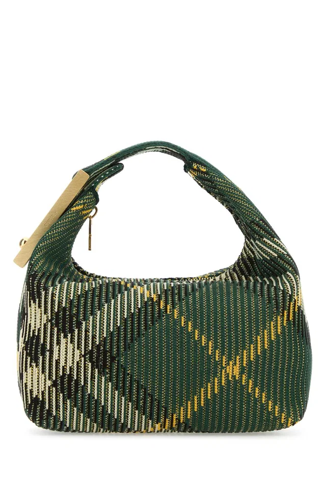 Burberry Peg Shoulder Bag — Green in Green Nylon from HEWI