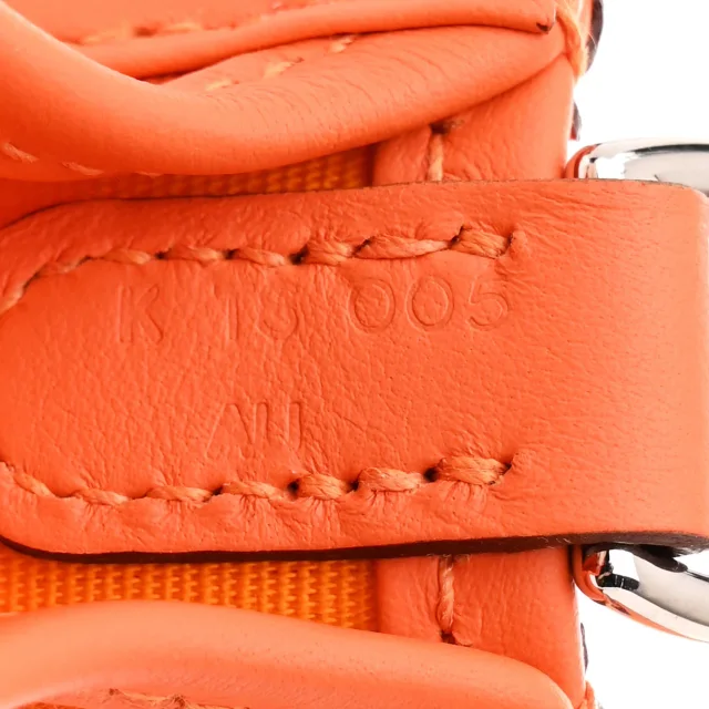 Hermès Toile Officier Swift Neo Evelyne TPM Feu Jaune D'Or Orange Minium in Orange Swift leather from FASHIONPHILE, photo 7 of 11