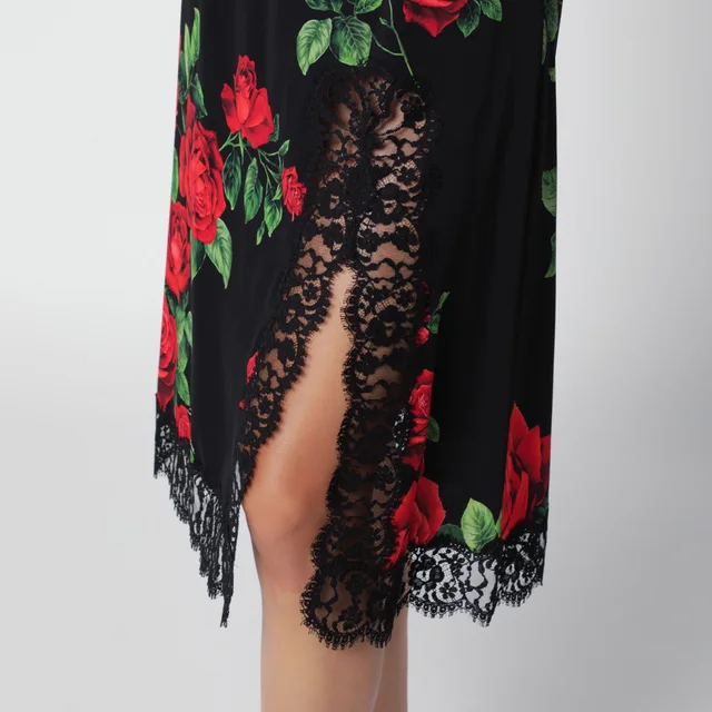 Dolce & Gabbana Rose Printed Midi Skirt, photo 8 of 8 from SENSER