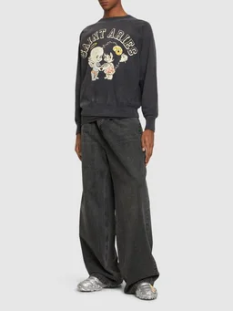 Saint Michael Crewneck sweatshirt with graphic details in 100% Cotton, photo 2 of 5 from LUISAVIAROMA