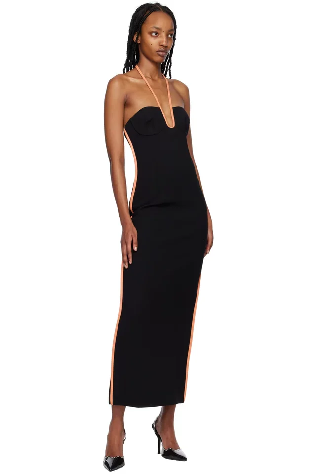 Paris Georgia Black Nassia Midi Dress, photo 4 of 4 from SSENSE