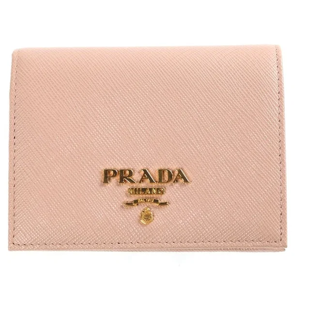 Prada Saffiano Bifold Wallet Beige in Beige Saffiano leather from The Reluxe