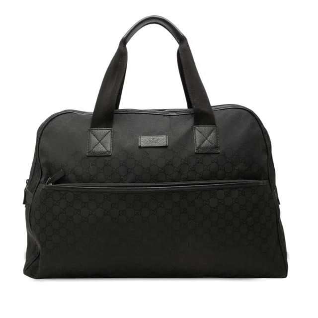 Black Gucci GG Nylon Travel Bag in Black Nylon from Designer Revival