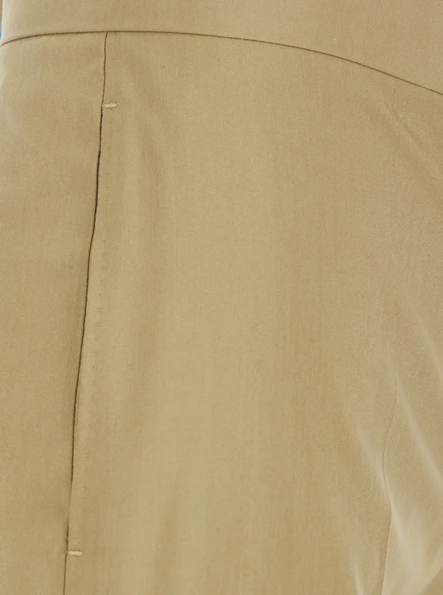 MAX MARA 'BRONTE' Beige Pants with Side Pockets in Wool and Silk Woman in Beige 75% Virgin Wool 25% Silk, photo 6 of 6 from Gaudenzi Boutique