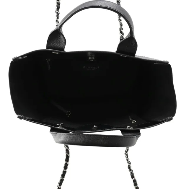 Chanel Deauville Studded 2WAY Chain Tote BlackA57069 Caviar Leather in Caviar leather from GALLERY RARE, photo 8 of 17