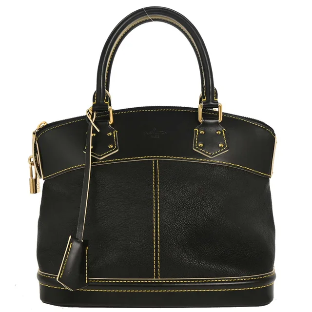 Louis Vuitton Black Suhali Lockit PM Tote Handbag M91888 in Black Leather from AMORE Vintage Tokyo