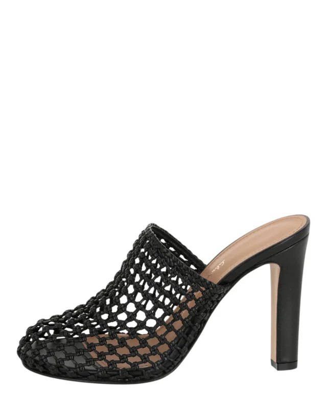Salvatore Ferragamo Ellas X5 Caged Mules in black, photo 6 of 6 from ShopSimon