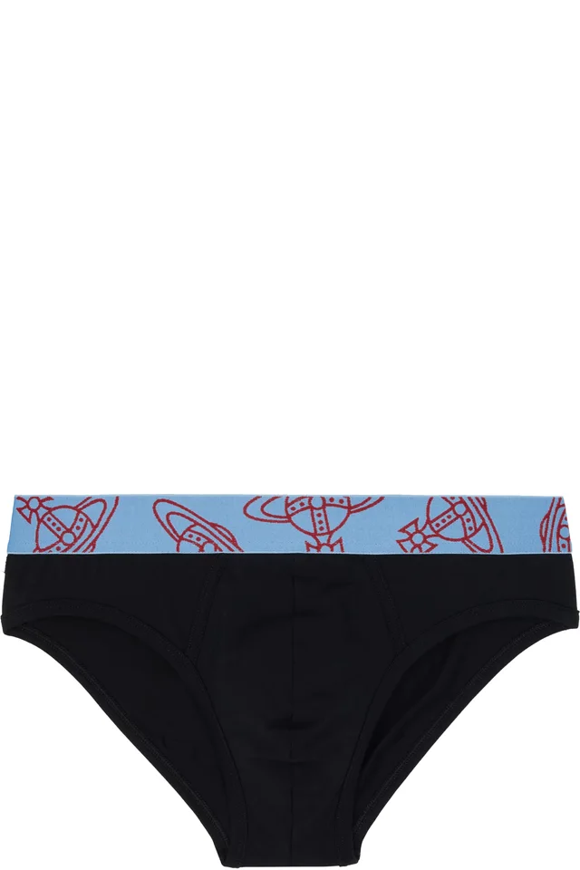 Vivienne Westwood Two-Pack Black Slip Band Briefs, photo 2 of 2 from SSENSE