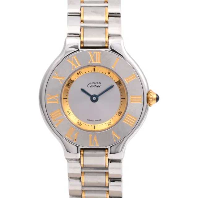 Cartier Must 21 SM W10073R6 Quartz Silver in Silver from VINTAGE QOO TOKYO