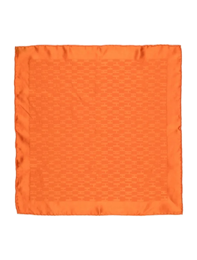 Hermès Pocket Square in orange from The RealReal, photo 1 of 1