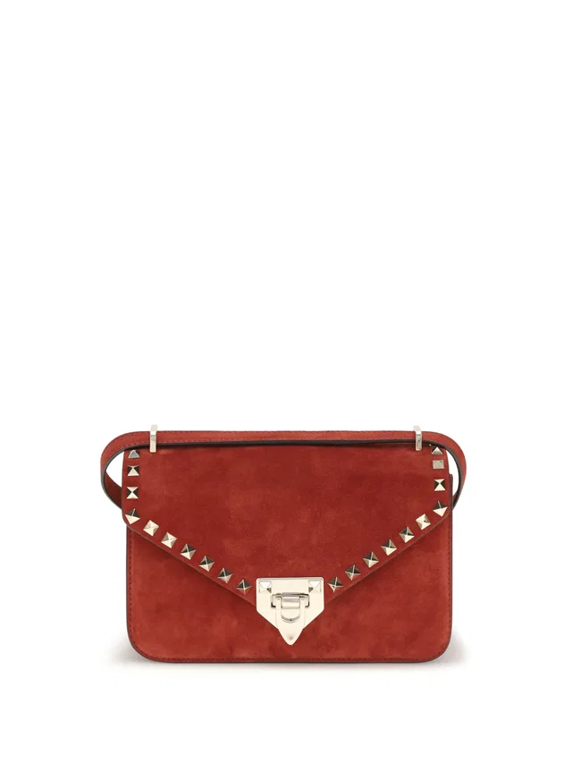 Valentino Garavani Shoulder Bag — Red Suede in Red Suede from HEWI