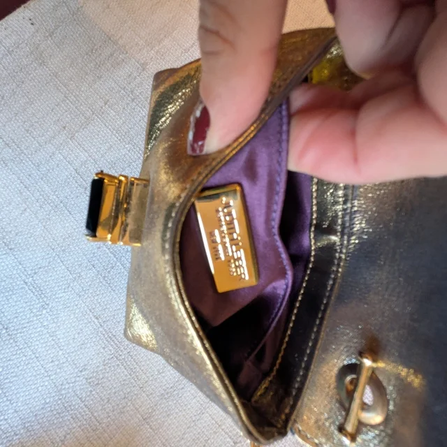 Judith Leiber Stunning Gold Crystal And Leather Evening Bag in gold Leather from Poshmark, photo 4 of 9
