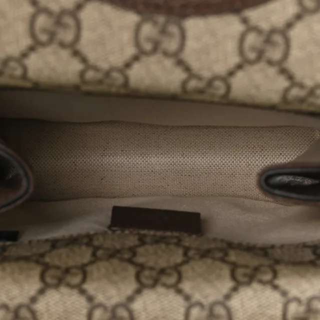 Gucci GG Supreme Monogram Web Small Neo Vintage Double Flap Messenger Bag Beige New Acero in Beige Coated canvas from FASHIONPHILE, photo 5 of 11