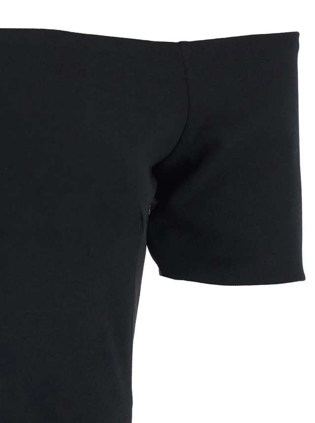 Solace london Dress 'Nile' with Off Shoulder and Vent on the Back in Black Fabric for Women in Black 95% Polyester 5% Elastane, photo 6 of 6 from Gaudenzi Boutique