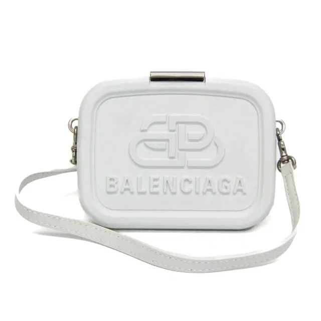 Balenciaga Logo Lunch Box Plastic White Bag in White from HEWI