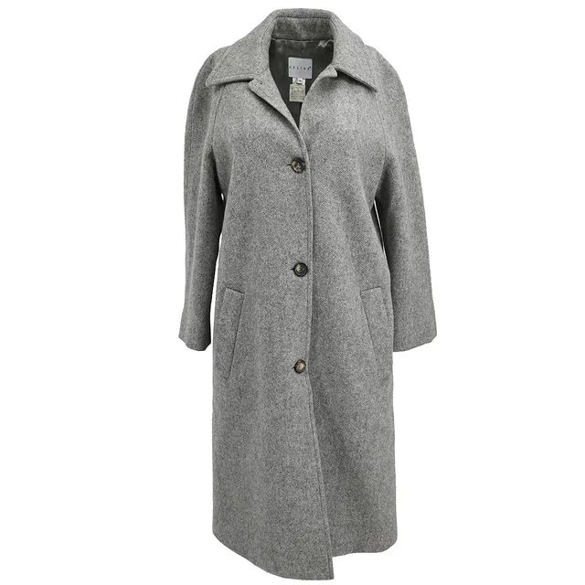 Celine Coat Gray #38 in Grey Cashmere from AMORE Vintage Tokyo