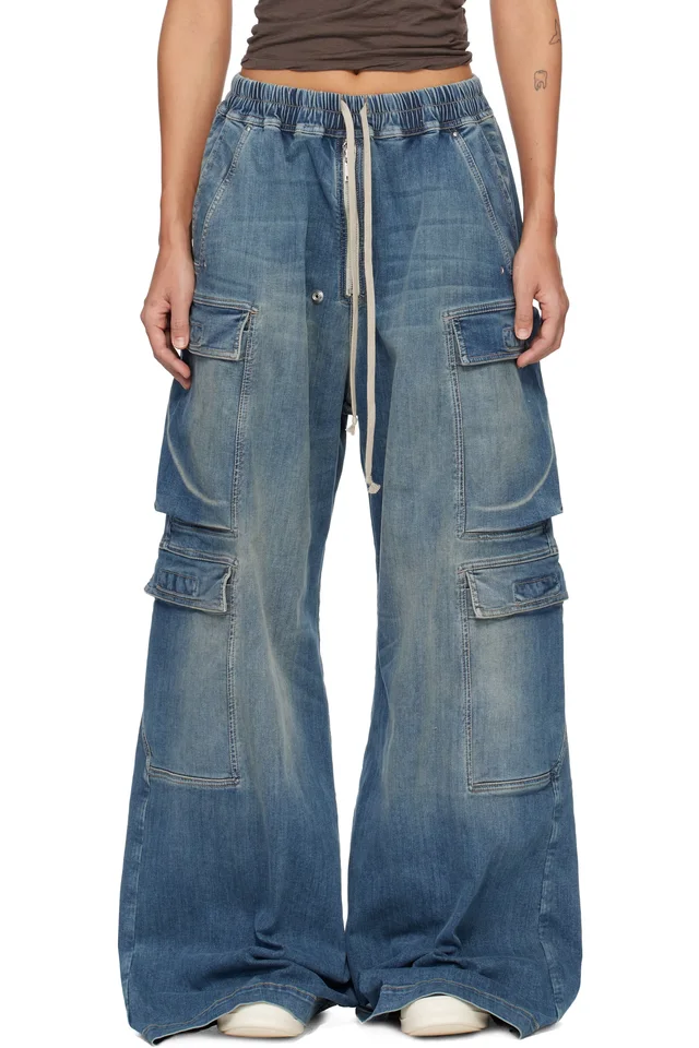 Blue Temple Double Cargo Jumbo Belas Jeans, image 1 of 1 from SSENSE