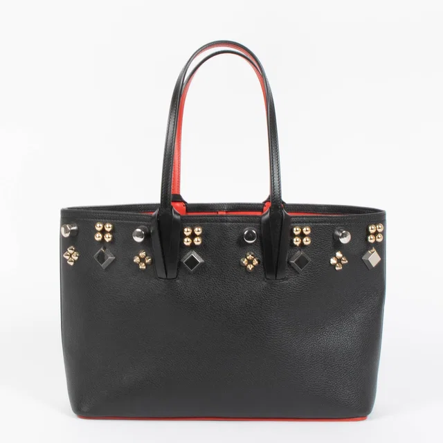 Christian Louboutin Black Cabata Tote Bag in Black Leather from Labellov