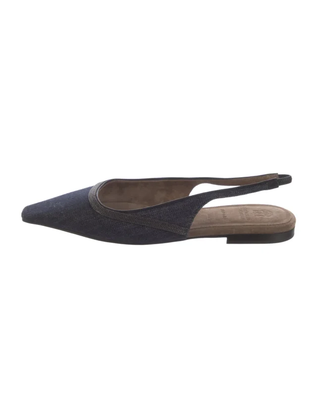 Brunello Cucinelli shoes in blue Denim from The RealReal