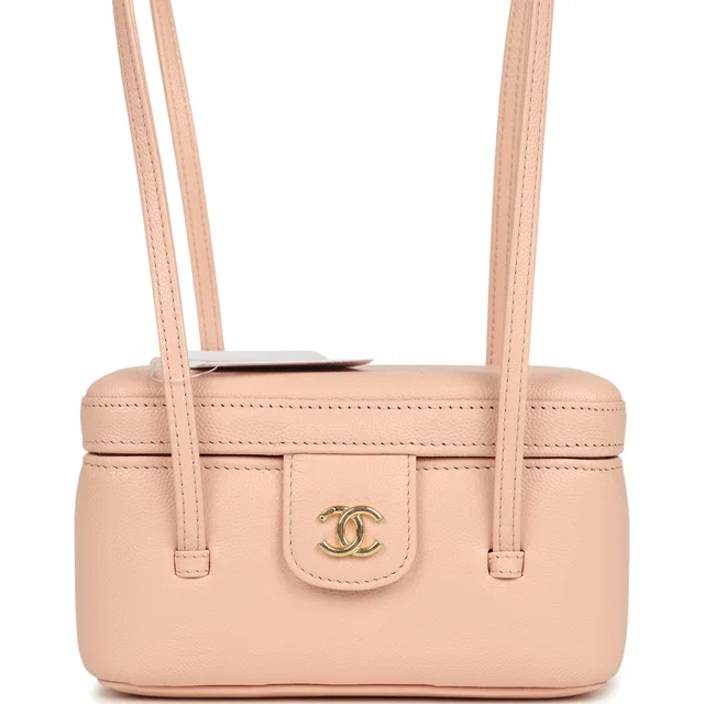 Chanel Preppy Coco Long Vanity in Pink Caviar leather from Madison Avenue Couture