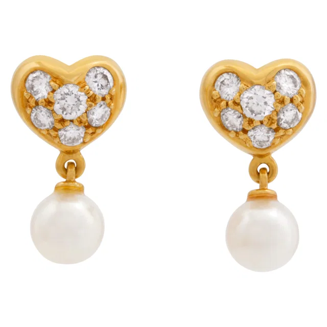 Tiffany & Co. "Heart" drop earrings in Yellow Yellow Gold from Gray And Sons