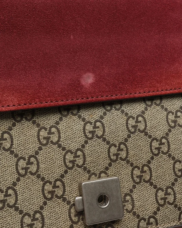 Gucci GG Supreme Medium Dionysus Blooms Bag in Suede from A Retro Tale, photo 9 of 11