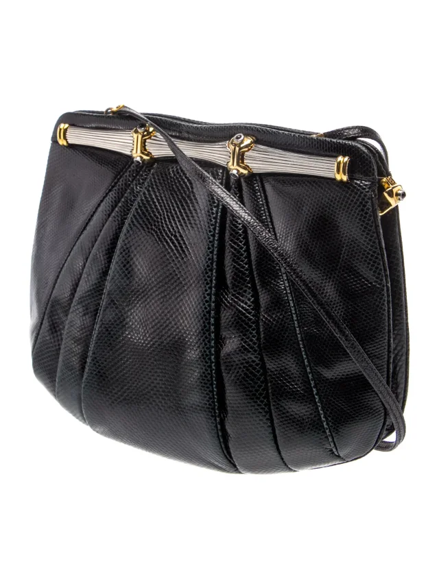 Judith Leiber Snakeskin Evening Bag in black from The RealReal, photo 3 of 6