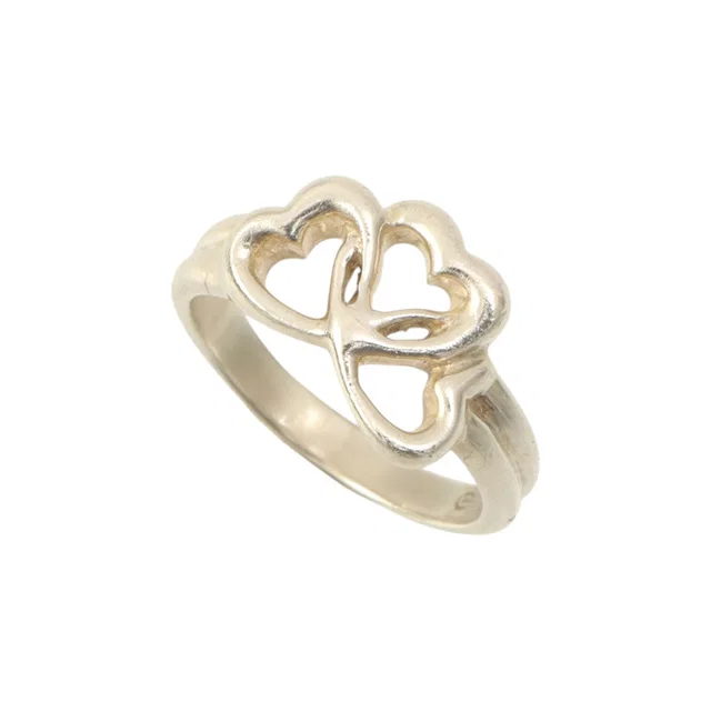 Tiffany & Co. 925 Triple Heart Ring #51 Silver in Silver from VINTAGE QOO TOKYO