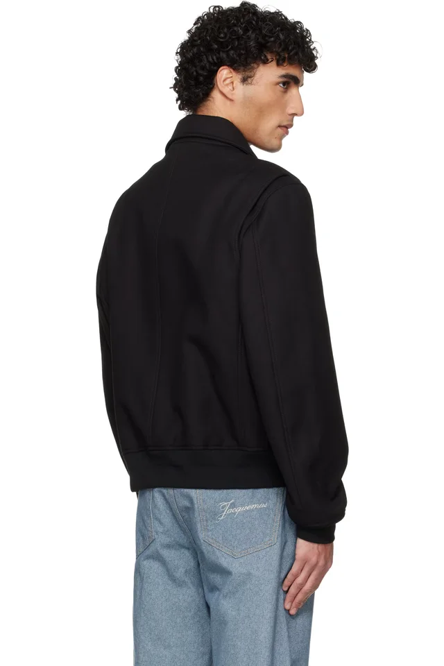Casablanca Black Wool Jacket, photo 3 of 4 from SSENSE