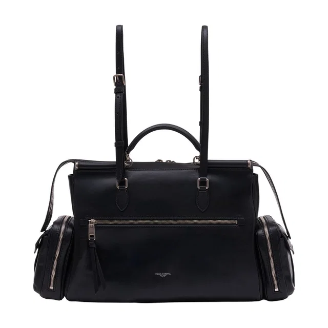Dolce & Gabbana Borsaspalla Top Handle Bag — Black Calfskin in Black Calfskin from HEWI