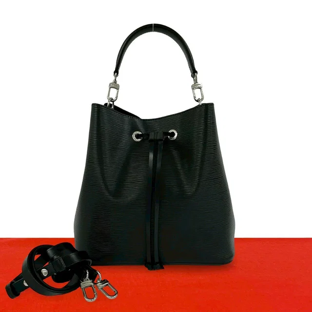 Louis Vuitton Neo Noe Epi Leather 2-Way Shoulder Bag Black Noir in Black Leather from The Reluxe