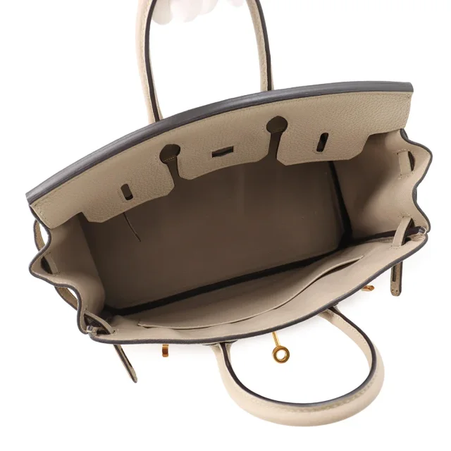 Hermès Birkin Tourtier Grey Togo Leather Size 25 in Grey Togo leather from GALLERY RARE, photo 5 of 20