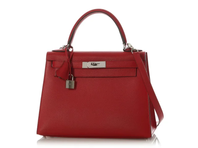 Hermès Rouge Casaque Epsom Kelly 28 in Red Epsom leather from Ann's Fabulous Finds, photo 2 of 11