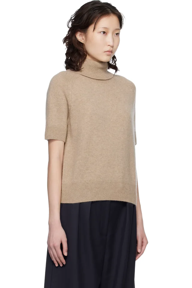 ANINE BING Taupe Jackson Turtleneck, photo 2 of 2 from SSENSE